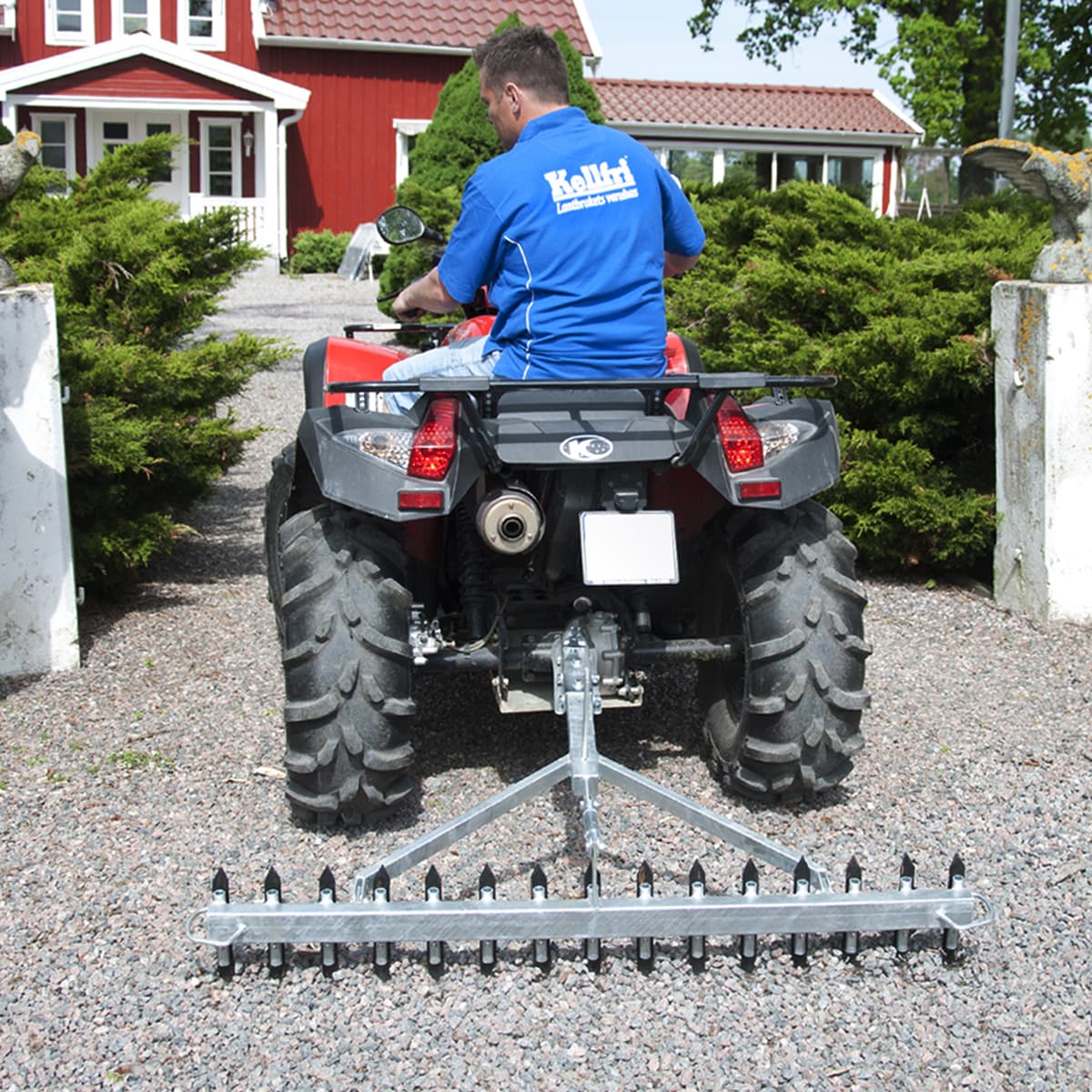 Rake with 1.4 m working width for quads ATVs